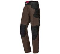 BP 1820-565-4832-33L Fabric Blend with Stretch Work Trousers for Men, High Waist at Back, 65% Polyester/35% Cotton, Brown/Black, 33L Size