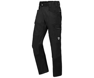 BP 1826-033-0032-35/36s Fabric Blend with Stretch Work Trousers for Men, High Waist at Back, 70% Cotton/28% Polyester/2% Elastane, Black, 35/36S Size