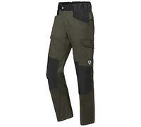 BP 1826-033-7332-35/36s Fabric Blend with Stretch Work Trousers for Men, High Waist at Back, 70% Cotton/28% Polyester/2% Elastane, Olive/Black, 35/36S Size