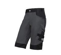 BP 1827-033-5632-35/36n Fabric Blend with Stretch Shorts, High Waist at Back, 70% Cotton/28% Polyester/2% Elastane, Anthracite/Black, 35/36N Size