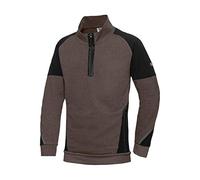 BP 1828-293-4032-2XL Stretch Men's Long Sleeve High Collar Zip 60% Cotton 40% Polyester Falcon Black 2XL Size