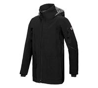 BP 1831-104-0032-4XLn Weatherproof Jacket with Stand-Up Collar, Adjustable Hood, 100% Polyester, Black, 4XL