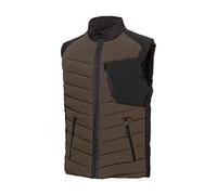 BP 1832-801-4832-Sn Thermal Vest with Thermal Quilted Lining Padded, 100% Polyester, Brown/Black, Size S