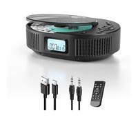 (BP-2211-UK05) portable CD Player with speakers Bluetooth Upgraded 2 in 1 Portable CD Player Rechargeable Boombox CD Player for Car/Home with Remote Control