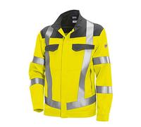 BP 2237-590-6614 Men'S Bib & Brace, Stretch Braces With Clip Fastenings, 265,00 G/M², Warning Yellow/Night Blue, Size 33S