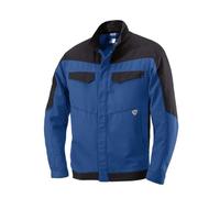 BP 2402-820-1332 Work Jacket, Stand-Up Collar, Concealed Press Stud Band, 320,00 G/M², Royal Blue/Black, Size 34/37L