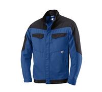 BP 2402-820-1332 Work Jacket, Stand-Up Collar, Concealed Press Stud Band, 320,00 G/M², Royal Blue/Black, Size 44/46N