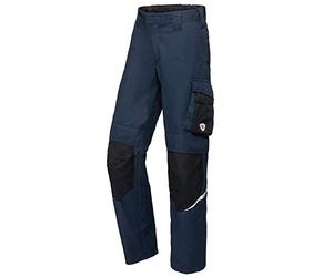 BP 2406-581-1432-41/42s Men's Sleek Silhouette with High Waist at Back, 35% Aramid/30% Modacrylic/25% Cotton/9% Polyamide/1% Other Fibres, Night Blue/Black, 41/42S Size