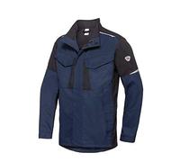 BP 2408-581-1432-48/50l Men's Work Jacket, Stand-Up Collar, Concealed Zip, 0.35 Aramid/30% Modacrylic/25% Cotton/9% Polyamide/1% Other Fibres, Midnight Blue/Black, 48/50L