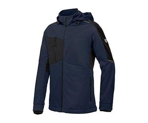BP 2438-581-1432-60/62n Work Jacket for Men, Stand-Up Collar, Concealed Zip, 0.35 Aramid/30% Modacrylic/25% Cotton/9% Polyamide/1% Other Fibres, Night Blue/Black, 60 /62n