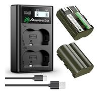 BP-511 BP-511A 2 Pack 2200mAh Battery and Dual USB Charger with Smart LCD Display for Canon 5D 10D 20D 20Da 30D 40D 50D 300D D30 D60 Rebel PowerShot G1 G2 G3 G5 G6 Pro 1 Pro 90 Pro 90IS