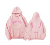 BP Born Pink Tour Merch Hoodie Kpop Jisoo Jennie Rosé Lisa Same Sweatshirt Men Women Fans Pink-M