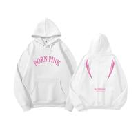 BP Born Pink Tour Merch Hoodie Kpop Jisoo Jennie Rosé Lisa Same Sweatshirt Men Women Fans White-XXL