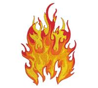 BP BRAUNERT PATCHES - Fire Flames Iron-On or Sew On Patch Fire Flame Iron-On Patch for Clothes Embroidered Iron-On Patch Size 6.6 x 10 cm