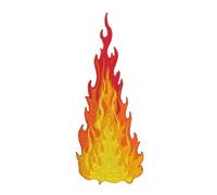 BP BRAUNERT PATCHES - Fire flames patch to iron on or sew on, ironing plate Fire Flame iron-on clothes embroidered iron on patch application Iron on patch size 4.8 x 11.7 cm