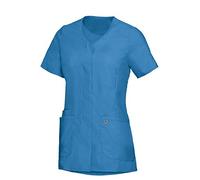 BP Med Tunics 1764-241-0116 Women's Tunic with 1/2 Sleeves and V-Neck 49% Cotton, 48% Polyester, 3% Elastolefin Slim Fit Size: Men Colour: Azure Blue