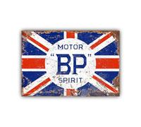 BP Motor Spirit Metal Sign (Distressed, 40x30cm)