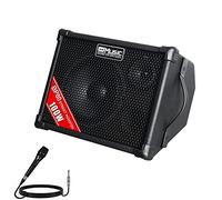BP80 Battery Powered Acoustic Guitar Amplifier- Portable Bluetooth Speaker 100W, 6 Inputs,3 Band EQ,Black