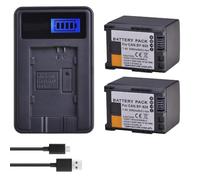 BP820 Camera Battery + USB Charger ，Compatible for Canon， | VIXIA HF G30, G40, XA20, and XA25 Camcorders Batteries(2 Battery 1 Charger)
