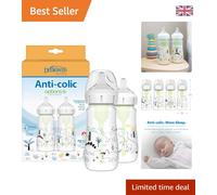 BPA-Free Dr. Brown's Anti-Colic 9oz Baby Bottle, 2-Pack - Fun Dinosaur Motif