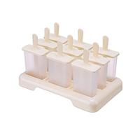 BPA-Free Ice Pop Maker, Popsicle Mold with Sticks - 9 Yellow Ice Lolly Moulds - DIY Food Grade Silicone