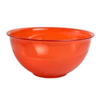 BPA-Free Plastic Bowls - Glossy Food-Safe Salad & Fruit Bowls, Medium, Lightweight & Stylish, Ideal for Kitchen, Dining, Parties, Picnics - Orange, Blue, Green, Purple (1, Orange)