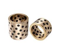 BPABDEITR 2 Pcs Graphite Copper Self-Lubricating Bushings 10mm ID Multiple Sizes(10x14x35mm)