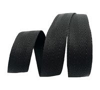 BPABDEITR Heavy Webbing Strap, Polypropylene Webbing Strap 25mm 5 10 20 Yard Multicolor(Black,5 yard)