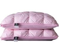 BPABDEITR Hotel Bed Pillows Home Pillows, Luxury Pillows with Super Soft Hotel Quality 100% White Goose Down Pillow 48 X 74 Cm(Roze,2 count)