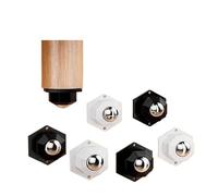 BPABDEITR Self-Adhesive 360 Swivel Casters Steel/Nylon Multicolor(4pc Black Nylon)