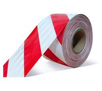 BPABDEITR Self Adhesive Reflective Warning Tape Red White 1pcs 5-20cm X 25m(5CM x 25M)