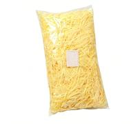 BPABDEITR Shredded Tissue Paper Gift Filler Crinkle Cut Multicolor 2-8 Pack 100g(Light Yellow,100g*4Pack)