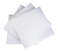 BPABDEITR White PP Plastic Sheet 100x100mm - Pack Of 5, 1-20mm Thickness For Versatile Use(3mm 5 pieces)