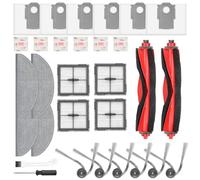 Bpbdzz Pack of 30 Accessories for Roborock Q10 S5+ Robot Vacuum Cleaner, 2 Main Brushes, 4 Filters, 4 Mop Pads, 6 Side Brushes, 6 Flat Fragrance Stones, 1 Cleaning Brush & 1 Screwdriver, Replacement
