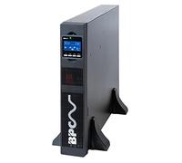 BPC Energy PowerGem Plus RT 1000va (1kVA) UPS - Online Double Conversion Uninterruptible Power Supply Battery Backup Rack or Tower, PGPRT1000SV36, Black