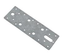 BPC Fixings Galvanised Flat Connector Plate 10-Piece Set, 180 mm Length x 60 mm Width, Silver