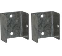 BPC Fixings Galvanised Panel Clip 16-Piece Set, 50 mm Size (Pack of 2)