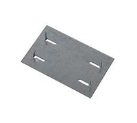 BPC Fixings Galvanised Safe Plate 10-Piece Set, 90 mm Length x 54 mm Width, Silver