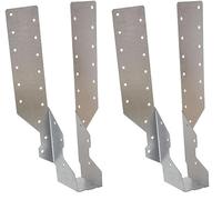 BPC Fixings Galvanised Standard Leg Timber to Timber Joist Hanger 10-Piece Set, 91 mm Width, (Pack of 2)