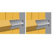 BPC Fixings Mortice Arris Rail Bracket 4-Piece Set, 60 mm Length x 60 mm Width x 200 mm Height (Pack of 2)