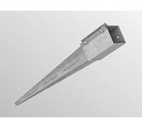 BPC Fixings Powapost Galvanised Drive-in Fence Post Spike 2-Piece Set, 600 mm Length x 75 mm Width x 75 mm Height