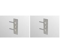 BPC Fixings Powapost Two Pin Cleat 2-Piece Set, 50 mm Length x 150 mm Width (Pack of 2)