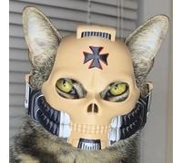 Bpetga 3D Printed Fantastic Cat Helmet with Creative Skull Design for Small Cat Mask