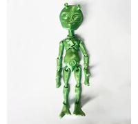 Bpetga Adorable 3D Alien Model with Moveable Joints - Great Halloween or Sci-Fi Gift - Unique 3D Printed Collectible Figurine (Yellow Green)