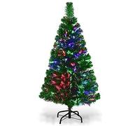 BPIL 4/5/6 ft Fibre Optic Green Christmas Tree Luxury Tipped Artificial Xmas Tree Seasonal Decoration Celebration For Family Gatherings (Fibre optic 5ft tree)