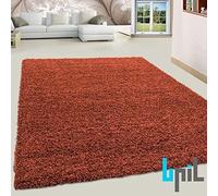 BPIL Authentic Turkish Shaggy Area Rug - 5cm Thick, Soft Touch, Non-Shedding Carpet for Living Room, Bedroom, Hall, and Kids' Room - Rectangular (TERRACOTTA, 60X230CM)