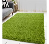 BPIL Living Room Rugs - 5cm Extra Thick Shaggy Rug - Soft Plain Area Rug, Luxurious Modern Carpet for Hall, Bedroom, Kitchen (Green, 120x170 cm)