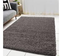 BPIL Living Room Rugs - 5cm Extra Thick Shaggy Rug - Soft Plain Area Rug, Luxurious Modern Carpet for Hall, Bedroom, Kitchen (Grey, 80x150 cm)