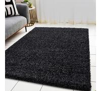 BPIL Living Room Rugs - 5cm Extra Thick Shaggy Rug - Soft Plain Area Rug, Luxurious Modern Carpet for Hall, Bedroom, Kitchen (Anthrazit, 60x110 cm)