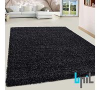 BPIL SHAGGY RUGS SOFT PLAIN Thick 5CM TWISTED PILE ANITSKID SMALL MEDIAM LARGE AREA RUGS (ANTHRACITE, 60X110CM)